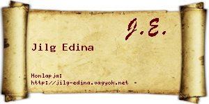 Jilg Edina névjegykártya